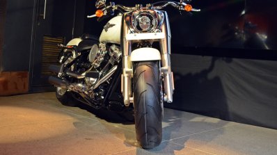 2018 Harley Davidson Fat Boy front angle view