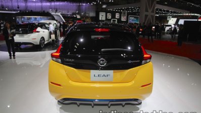2018 Nissan Leaf rear at the Tokyo Motor Show