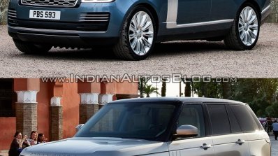 2018 Range Rover vs. 2013 Range Rover front three quarters