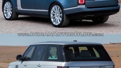 2018 Range Rover vs. 2013 Range Rover rear three quarters