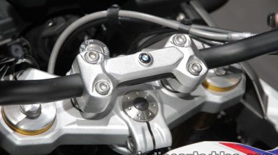 BMW G 310 GS handlebar. BMW logo at 2017 Tokyo Motor Show
