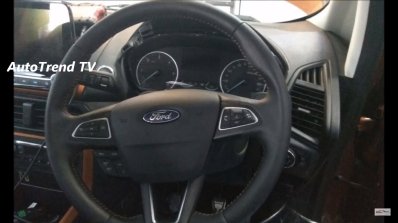 Ford EcoSport facelift spy pictures steering wheel