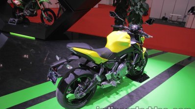 Kawasaki Z650 rear three quarters at 2017 Tokyo Motor Show