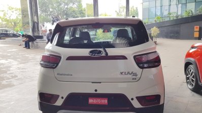 Mahindra KUV100 NXT white accessorised rear
