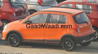 Maruti Celerio X rear three quarters left side spy shot