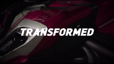 New Triumph Tiger teased fuel tank extensions