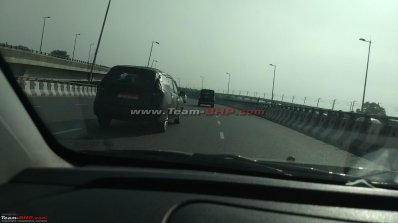 Next Gen Maruti Ertiga spy shots rear view