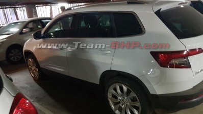 Skoda Karoq spotted in India side angle view