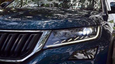 Skoda Kodiaq test drive review headlamp DRLs