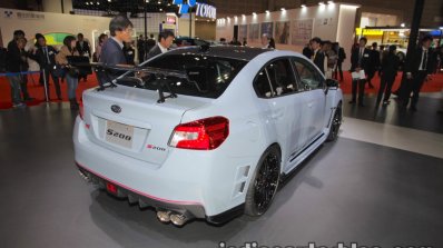 Subaru WRX STI S208 Limited Edition rear three quarters at the Tokyo Motor Show