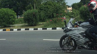 TVS Apache RR 310S spied with modified tyre hugger front