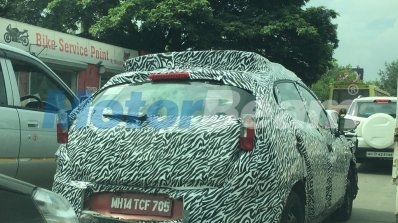 Tata X451 rear three quarters spy shot
