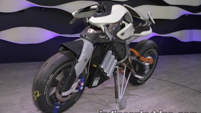 Yamaha Motoroid concept front three quarters at 2017 Tokyo Motor Show
