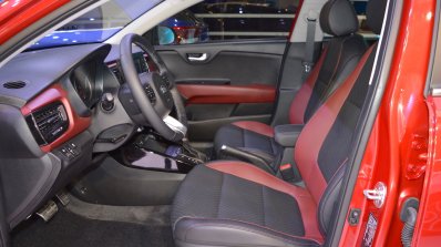 2017 Kia Rio Sedan front seats at 2017 Dubai Motor Show