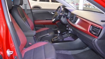 2017 Kia Rio Sedan front seats passenger side view at 2017 Dubai Motor Show