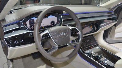 2018 Audi A8 L dashboard at 2017 Dubai Motor Show