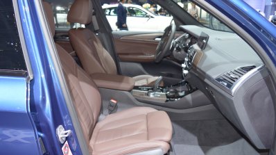 2018 BMW X3 front seats passenger side view at 2017 Dubai Motor Show