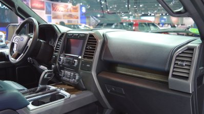 2018 Ford F-150 Limited dashboard passenger side view at 2017 Dubai Motor Show