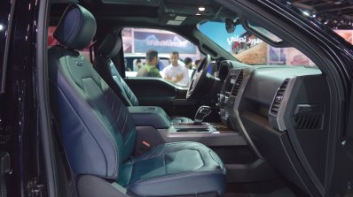 2018 Ford F-150 Limited front seats passenger side view at 2017 Dubai Motor Show
