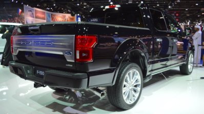 2018 Ford F-150 Limited rear three quarters right side at 2017 Dubai Motor Show