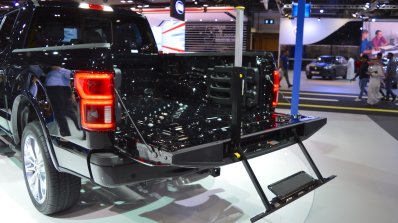 2018 Ford F-150 Limited tailgate step side view at 2017 Dubai Motor Show