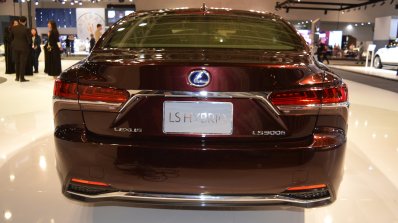 2018 Lexus LS rear at 2017 Dubai Motor Show