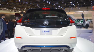 2018 Nissan Leaf rear at the 2017 Dubai Motor Show