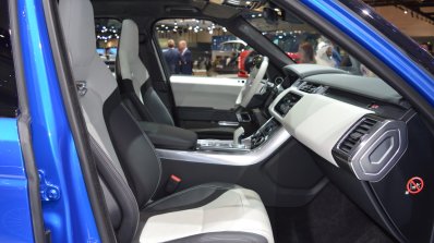 2018 Range Rover Sport SVR front seats side view at 2017 Dubai Motor Show