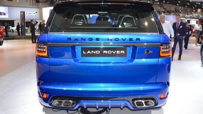 2018 Range Rover Sport SVR rear at 2017 Dubai Motor Show