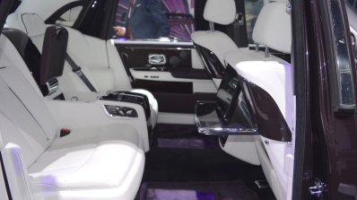 2018 Rolls-Royce Phantom EWB rear seats side view at 2017 Dubai Motor Show