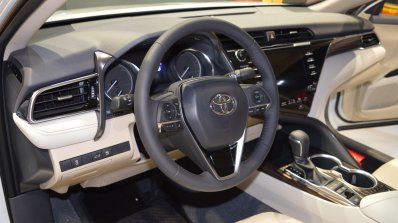 2018 Toyota Camry Hybrid dashboard at 2017 Dubai Motor Show
