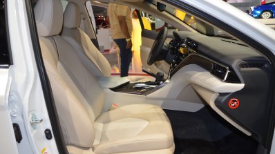 2018 Toyota Camry Hybrid front seats passenger side view at 2017 Dubai Motor Show