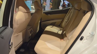 2018 Toyota Camry Hybrid rear seats at 2017 Dubai Motor Show