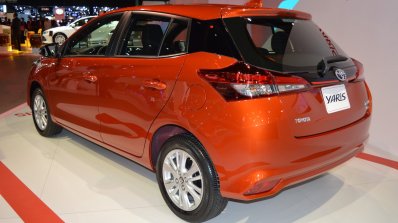 2018 Toyota Yaris at Dubai Motor Show 2017 rear three quarters