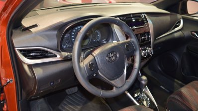 2018 Toyota Yaris at Dubai Motor Show 2017 steering wheel