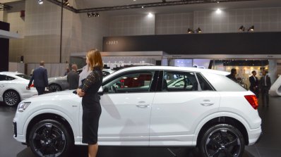 Audi Q2 left side at 2017 Dubai Motor Show