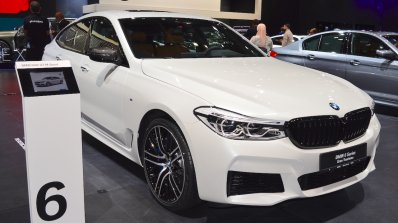 BMW 6 Series GT front three quarters right side at 2017 Dubai Motor Show