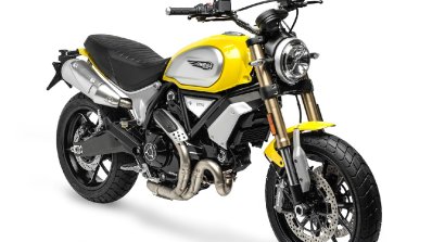 Ducati Scrambler 1100 press shot front right quarter
