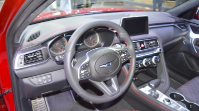 Genesis G70 with Sport Package dashboard at 2017 Dubai Motor Show