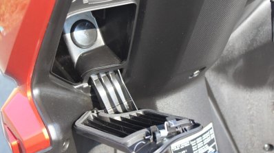 Honda Grazia first ride review apron compartment lid