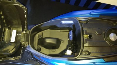 Honda Grazia launch blue underseat storage