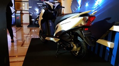Honda Grazia launch white rear left quarter