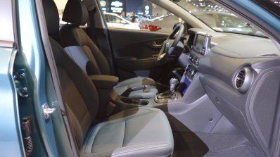 Hyundai Kona front seats passenger side view at 2017 Dubai Motor Show