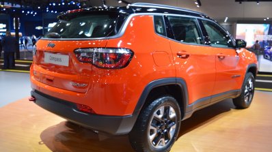 Jeep Compass Trailhawk rear three quarters at 2017 Dubai Motor Show