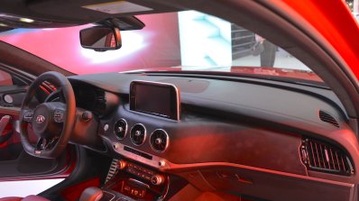 Kia Stinger GT dashboard passenger side view at the 2017 Dubai Motor Show