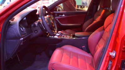 Kia Stinger GT front seats at the 2017 Dubai Motor Show