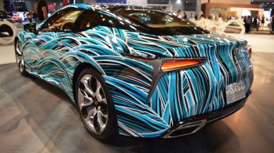 Lexus Fluidity of Hybrid Electric concept rear three quarters left side at 2017 Dubai Motor Show