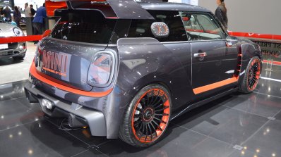 MINI John Cooper Works GP Concept rear three quarters right side at 2017 Dubai Motor Show