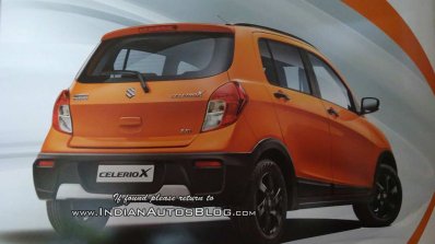 Maruti Celerio X rear three quarters leaked brochure