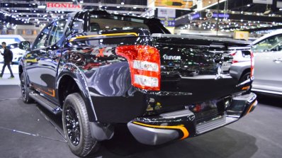 Mitsubishi Triton Athlete at 2017 Thai Motor Expo black rear angle